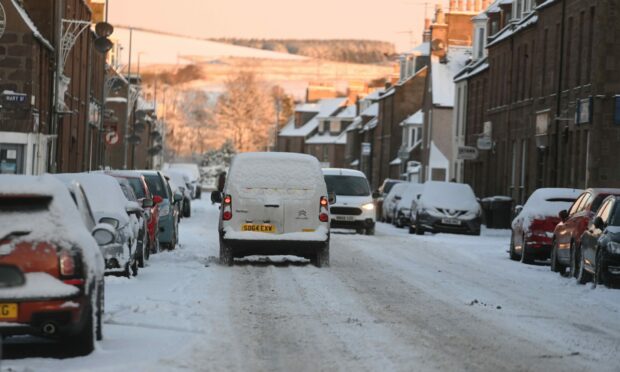 Several schools have changed their transport arrangements due to icy road conditions. Image: Chris Sumner/ DC Thomson.