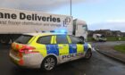 There has been a crash between a van and lorry in the Aberdeenshire village of Mintlaw. Image: Chris Sumner/ DC Thomson.