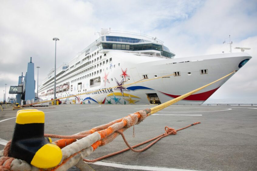 Cruise ship at Hatston Pier - image for the article about Orkney Harbour Masterplan updates – Drive to Net Zero continues