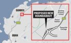 It is proposed that a new roundabout or junction off the A85 Oban to Perth road will serve the Dunbeg development.