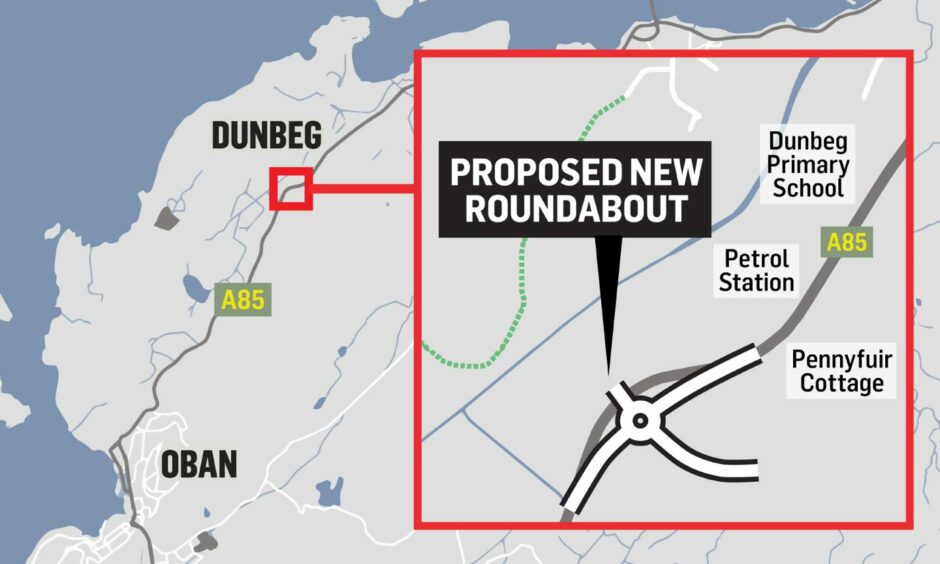 Previous application for a roundabout at Dunbeg. 