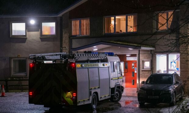 Firefighters tackled a blaze at Durnhythe Care Home in Porstoy tonight. Picture: Jasperimage.