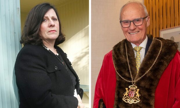 Lord provost David Cameron has denied sexism accusations after being challenged by Jennifer Stewart