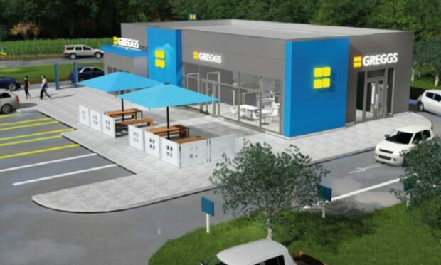 The proposed Greggs drive-thru in Westhill.