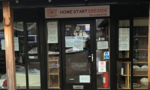 Home-Start's Deeside store closed suddenly with only four days notice. Image: Kenny Mackay