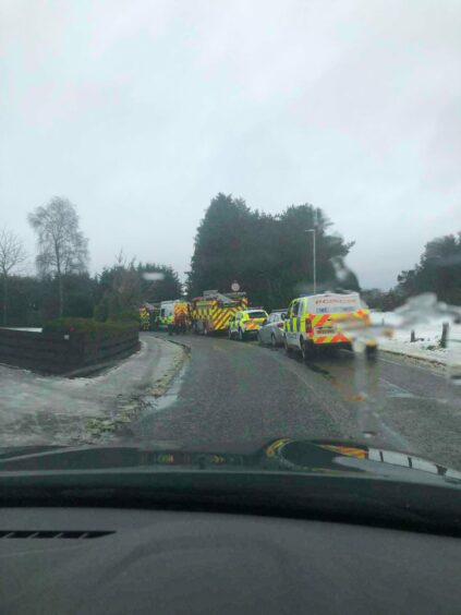 Police, fire and paramedics attended after a police chase ended with a man being stranded in the River Don.