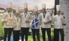 The Scotland team, including Alanna McCarthy (second left) receive their medals at the Culinary World Cup in Luxembourg City. Image: Kevin MacGillivrey.