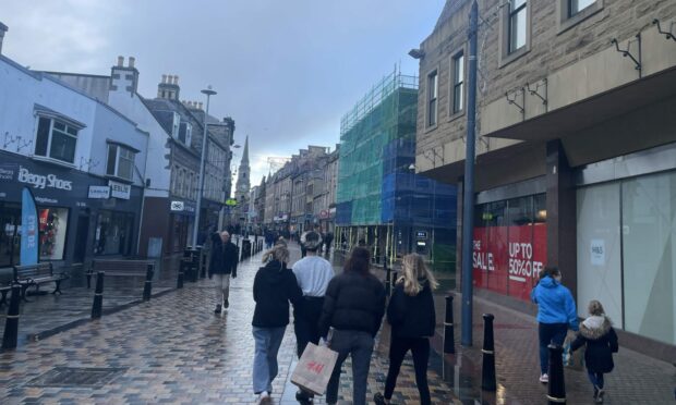 Eastgate in Inverness where a disturbance took place this afternoon.