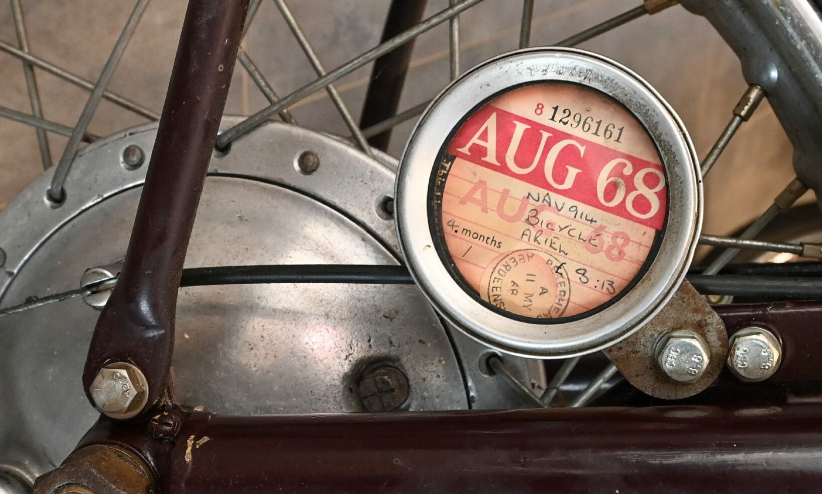 The Ariel Red Hunter still has a tax disc from 1968. Image: Kenny Elrick/ DC Thomson