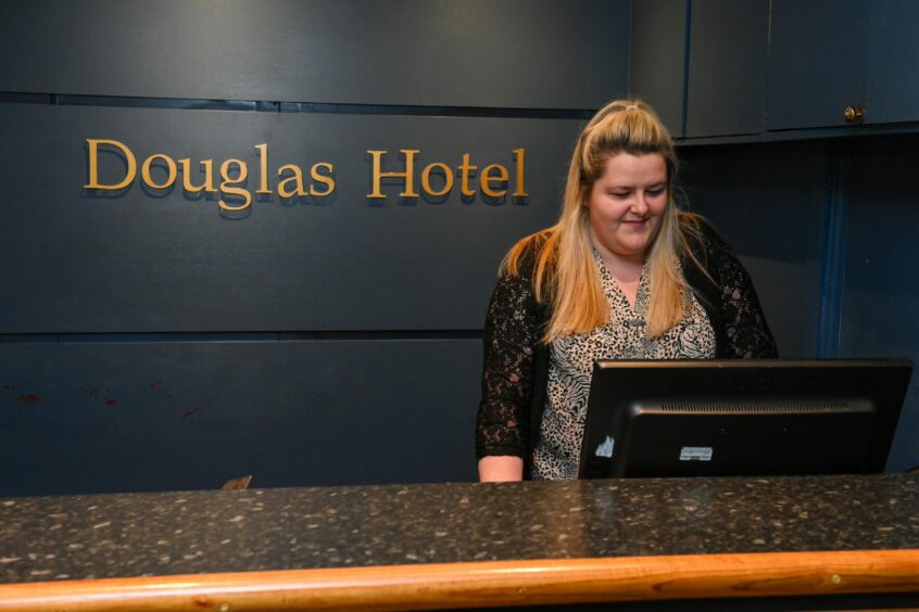 Douglas Hotel reception.