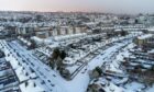 Snow covered rooftops in Aberdeen. Image: Kenny Elrick/DC Thomson