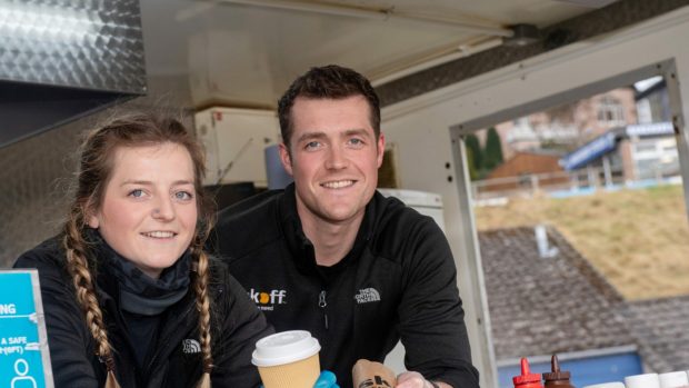 Alex and Josh McKenzie in their food van