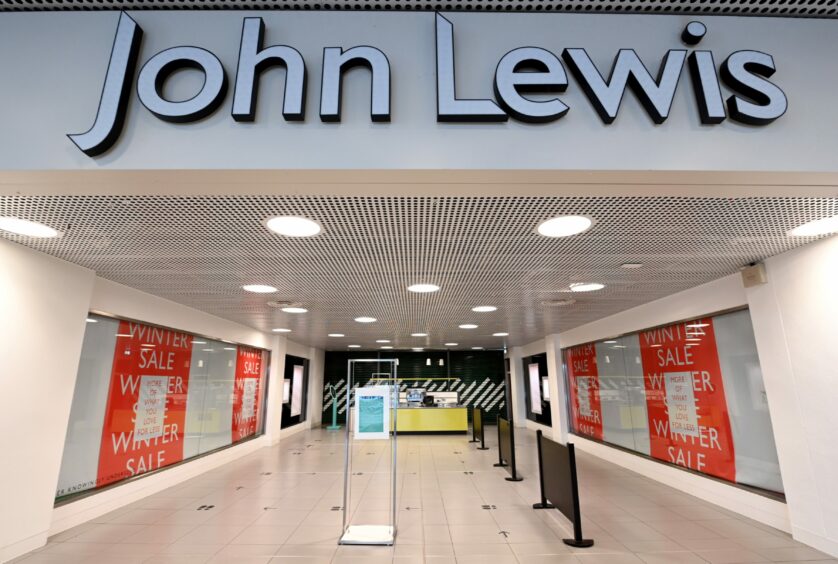 The entrance to John Lewis from Aberdeen's Bon Accord Centre. Image: DC Thomson.