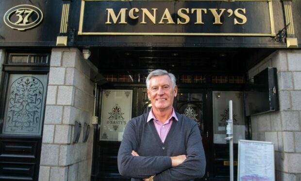 McNasty's owner Stephen Taylor is donating £900 to the Big Christmas Food Appeal. Image: Kami Thomson/DC Thomson.