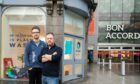 The Origin Hub, a new "city centre plastic recycling hub" has opened outside the Bon Accord Centre in Aberdeen. From left to right, co-founders Ben Durack and Daniel Sutherland.  Image: Kami Thomson/DC Thomson.