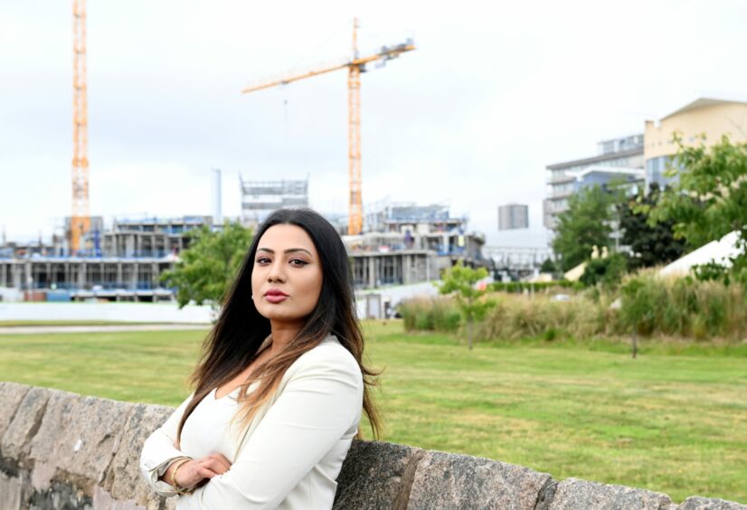 Councillor Deena Tissera at the Foresterhill Health Campus in Aberdeen, where a new mortuary will soon open. She has raised concerns about "backdoor privatisation" of council services. Image: Kami Thomson/DC Thomson.
