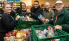More than 2,500 meals were donated by Aldi stores in Aberdeen on Christmas Eve. Image: Aldi.