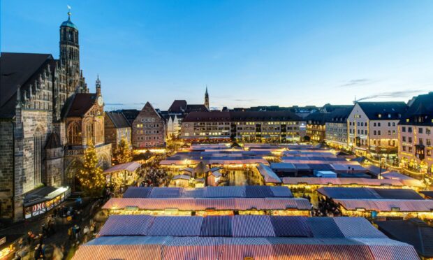 The Christkindlesmarkt on Nuremberg’s Hauptmarkt dates back nearly 500 years. Image: Uwe Niklas.