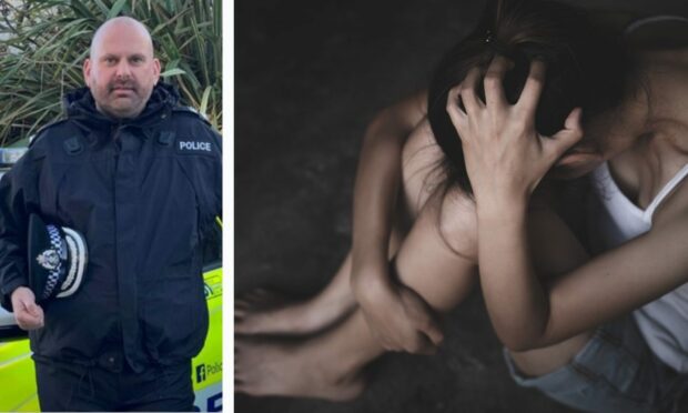 Chief Superintendent Graeme Mackie wants victims of gender-based violence to get a "better response" from police. Images: Police Scotland/Shutterstock