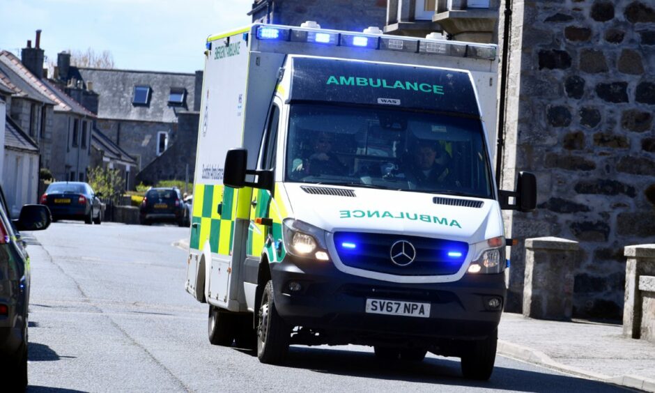 Ambulance in Aberdeen.