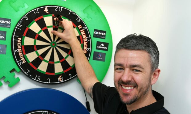 Aberdeen darts player Shaun McDonald. Image: Paul Glendell/DC Thomson