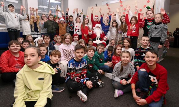 Over one hundred Ukrainian children attended the party at Rosemount Community Centre. Image: Darrell Benns / DC Thomson