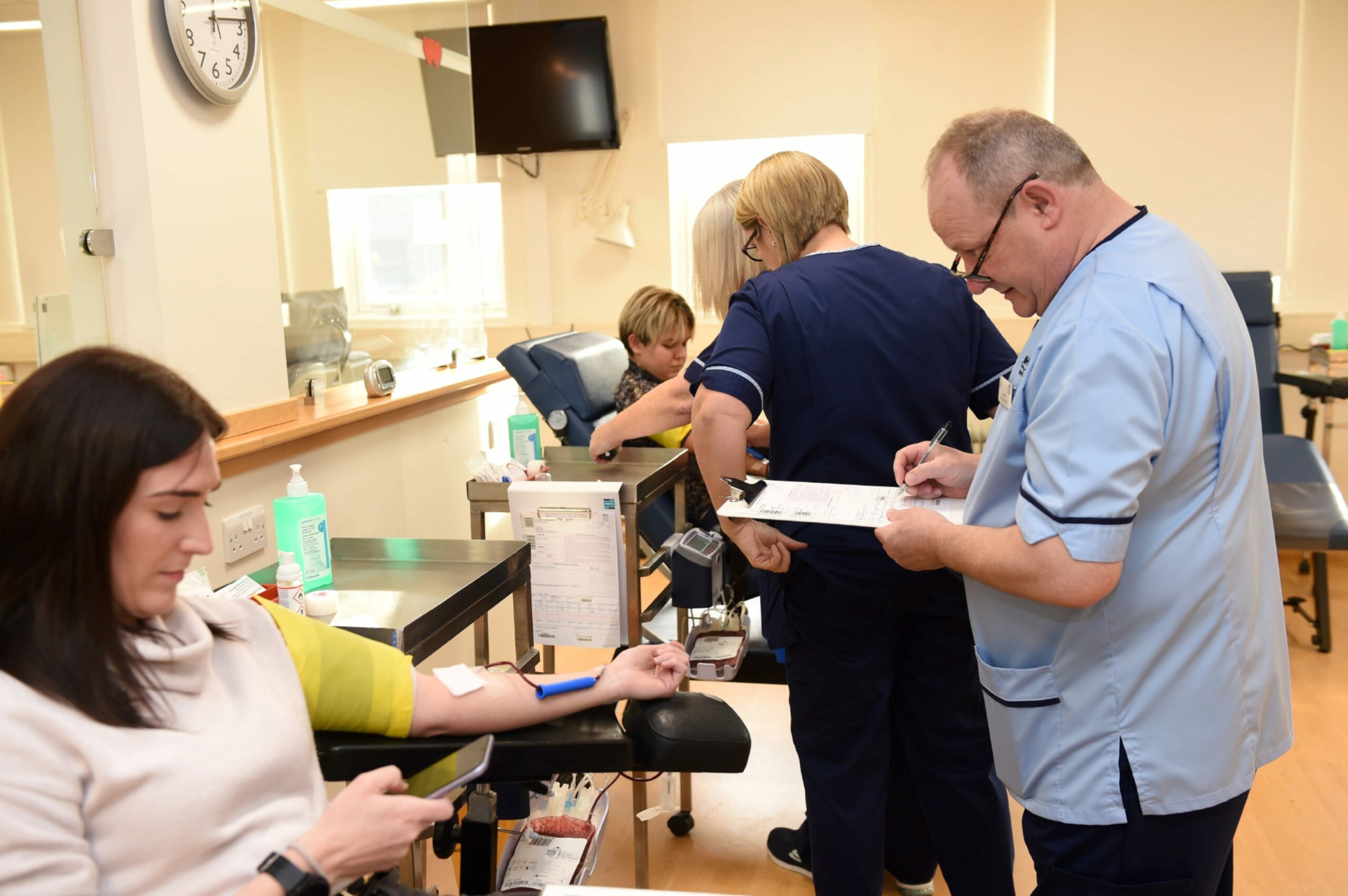 Every blood donation - including those in Aberdeen, pictured - could help save three lives. Image: Paul Glendell/ DC Thomson