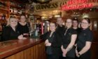 Bar staff with manageress Tina MacDonald (second left). Image: Sandy McCook/DC Thomson.