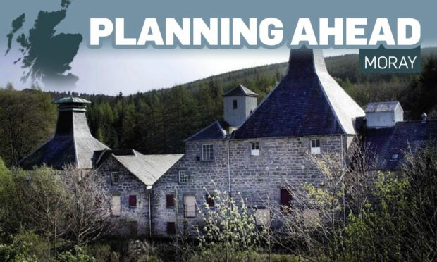 Coleburn Distillery near Elgin wants to convert the unused former Pagoda into a tourist let. Image: Design team.