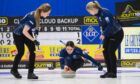 Rebecca Morrison and her team in action at the European Curling Championships 2022, Östersund, Sweden. Image: WCF/Celine Stucki