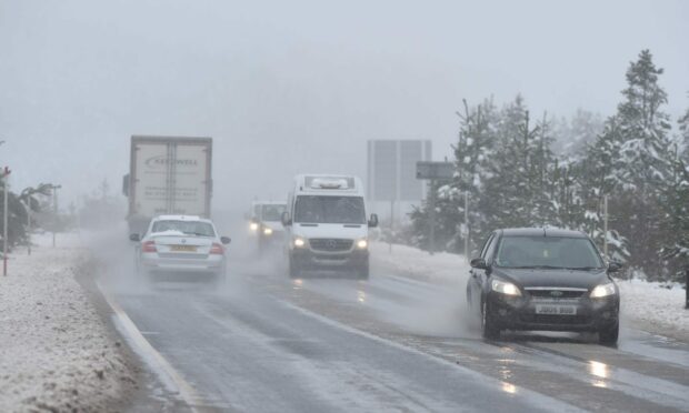 The freezing night has left many roads treacherous. Image: Sandy McCook/ DC Thomson.