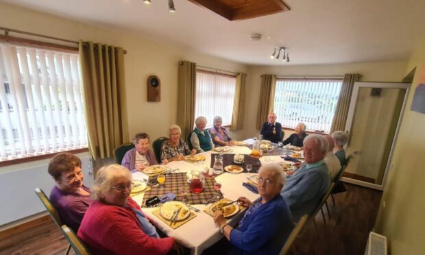 People from all over Caithness come to enjoy the food at Dunbeath Lunch Club. Image: Daniel Macleod.