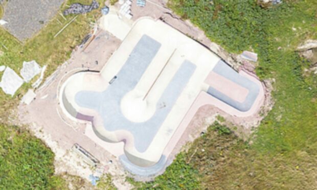 A picture of the controversial skate park