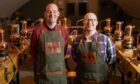 Alan Milne, left, and Dan Barnett at the City of Aberdeen Distillery. Image: DC Thomson.