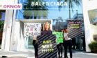 Actor and activist AnnaLynne McCord protests outside Balenciaga in Los Angeles (Image: Chelsea Lauren/Shutterstock)