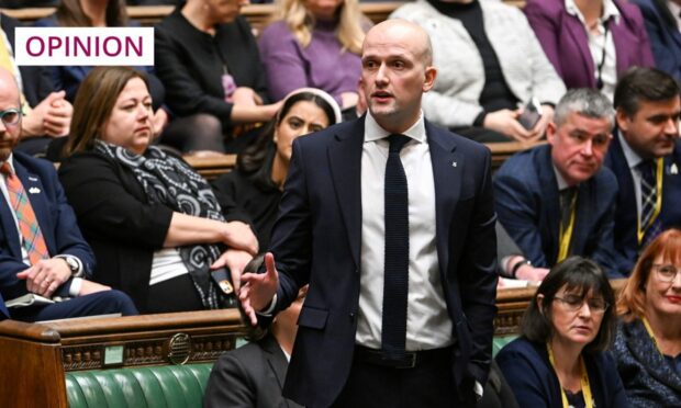 Stephen Flynn, the new leader of the SNP at Westminster, during Prime Minister's Questions (Image: UK Parliament/Jessica Taylor/PA)