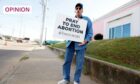 A 40 Days for Life campaigner stands outside a women's health clinic in Jackson, Mississippi, in 2018 (Image: Rogelio V Solis/AP/Shutterstock)