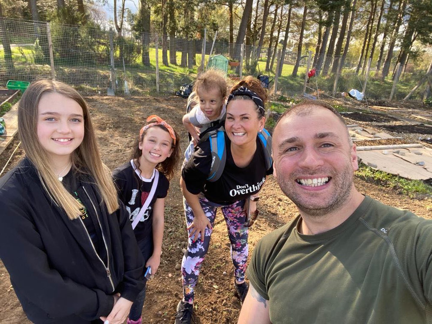 The Hill family (Ruby, Georgia's half sister, with Charlotte-Dee, Georgia, Angela and Davie) say they can't thank hospital and Archie Foundation staff enough. Image: The Archie Foundation