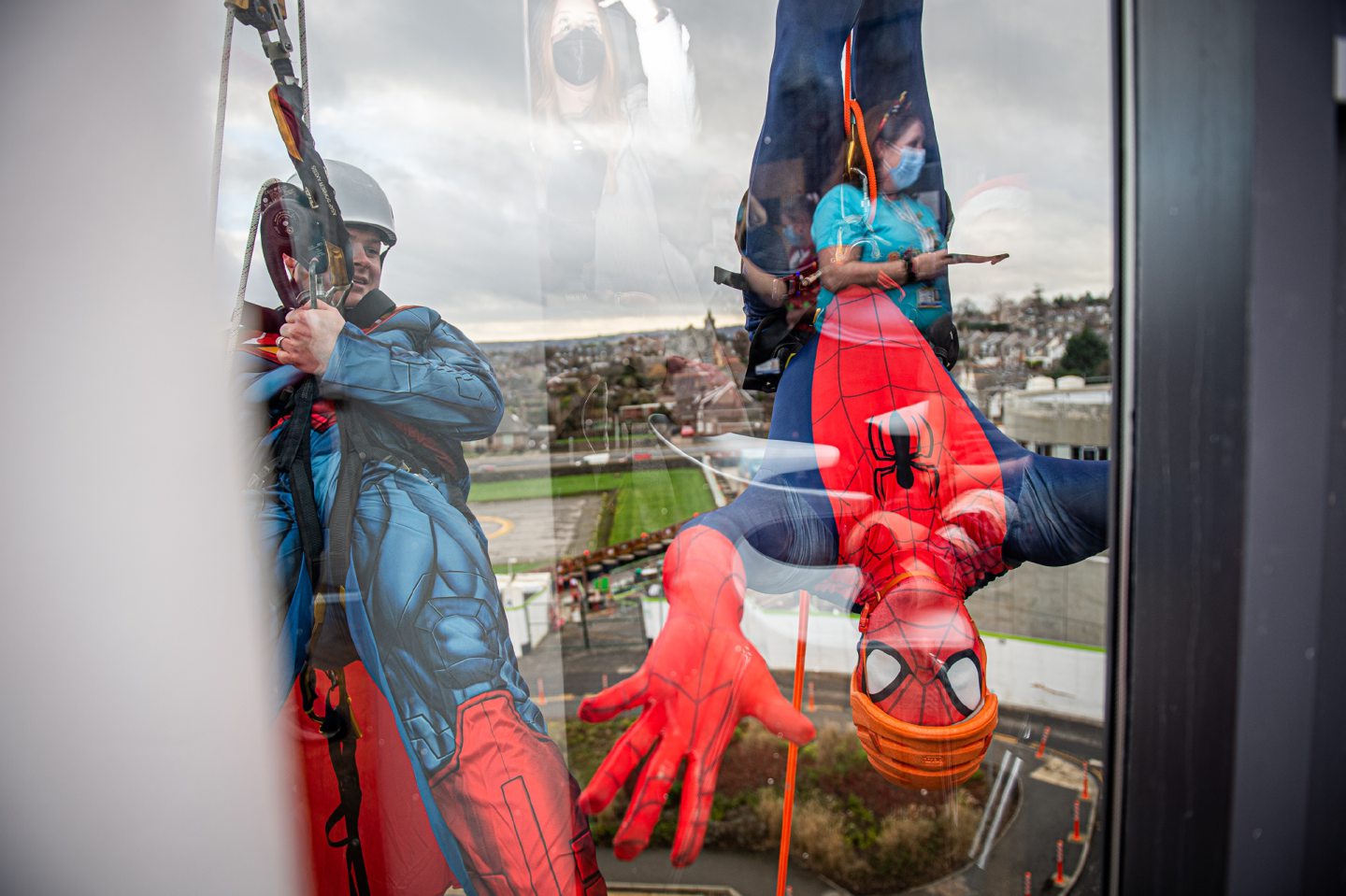 With great power comes great responsibility - and the pair used it to bring some Christmas cheer. Image: Wullie Marr / DC Thomson