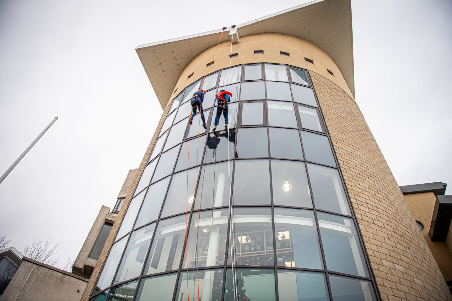 It's unlikely the heroes were mistaken for birds or planes during their descent. Image: Wullie Marr / DC Thomson