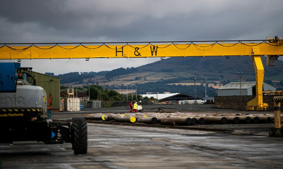 Harland & Wolff's yard in Methil