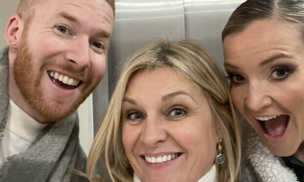 Yvie with Strictly celebrity Helen Skelton and professional Neil Jones.