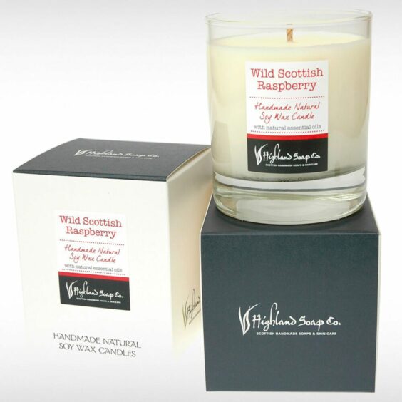 A McCall's wild Raspberry scented candle, which is a perfect Christmas present.