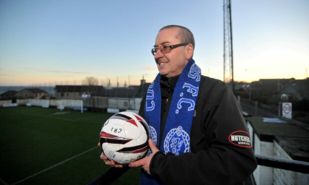 Duncan Little at Cove Rangers' old ground at Allan Park. Image: Heather Fowlie/DC Thomson