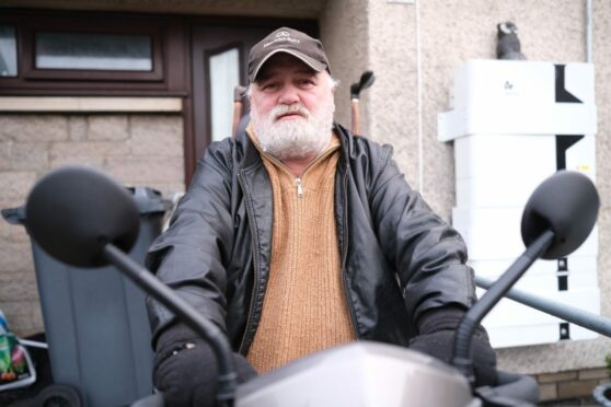 John Tweed, 58, was tormented by nasty pranksters outside his home. Image: DC Thomson