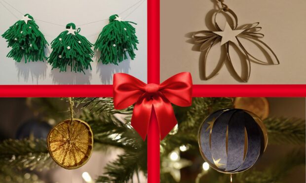 Five low budget Christmas decoration ideas. Image: Roddie Reid/ DC Thomson.