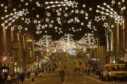 Union Street sparkling with Christmas lights in 2001