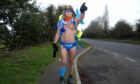 Mick Cullen, known as Speedo Mick, is embarking on his final walking challenge - braving freezing conditions in just his trademark blue Speedos. Image: Nigel Keene/ Shutterstock