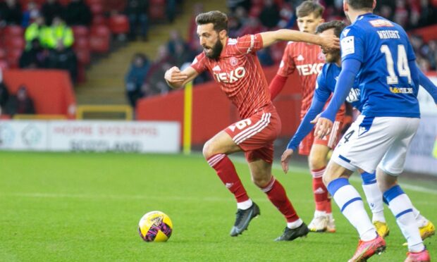 Graeme Shinnie  during the 2-0 win over St Johnstone. Image: Shutterstock