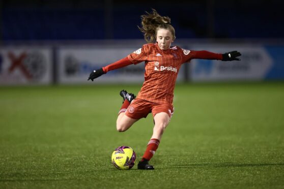 Brodie Greenwood in action for Aberdeen FC Women. Image: Shutterstock